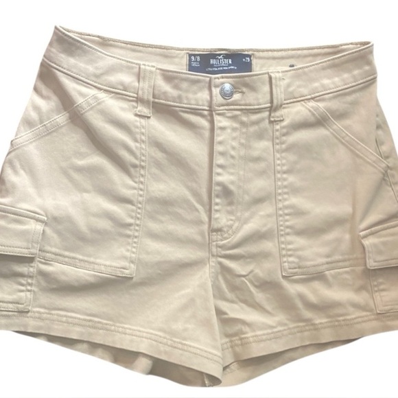 Hollister Pants - Hollister Tan Cargo Shorts Mid-Thigh Length Sturdy Cotton